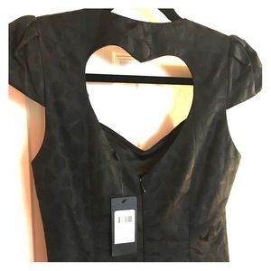 Heart Cutout Back Guess Mini Dress